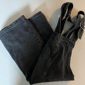 Topshop black denim dress